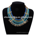 latest design bohemian style statement beads necklace jewelry set